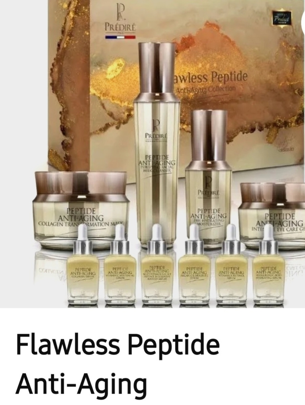 Flawless Peptide Anti-Aging Serum & Cream Set — Gold